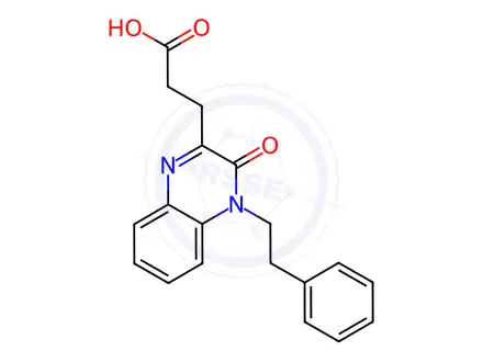 Chemical structure of 3-[3-oxo-4-(2-phenylethyl)-3,4-dihydroquinoxalin-2-yl]propanoic acid