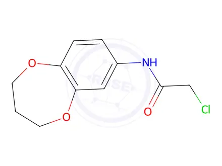 Chemical structure of 2-Chloro-N-(3,4-dihydro-2H-benzo[b][1,4]dioxepin-7-yl)-acetamide
