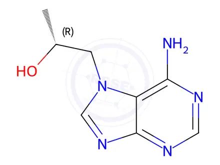 Chemical structure of (R)-1-(6-amino-7H-purin-7-yl)propan-2-ol