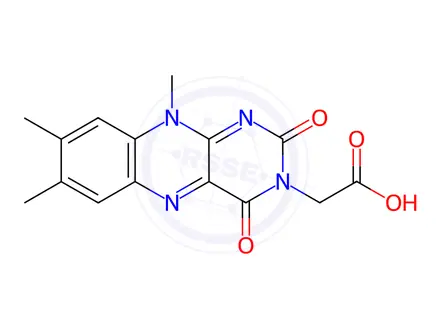 Chemical structure of Lumiflavin-3-acetic Acid
