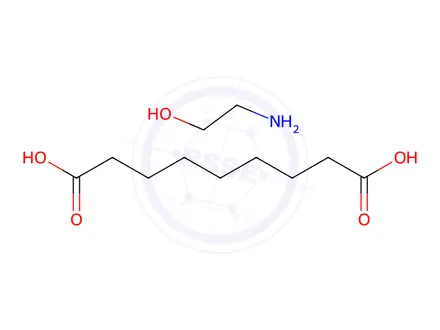 Chemical structure of azelaic acid, compound with 2-aminoethanol