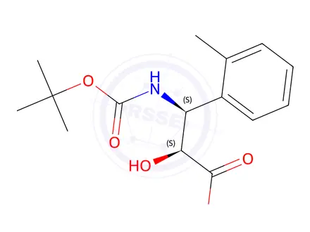 Chemical structure of (2S,3S)-3-((tert-Butoxycarbonyl)amino)-2-hydroxy-3-(o-tolyl)propanoic acid