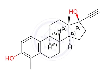 Chemical structure of 4-Methyl Ethynyl Estradiol
