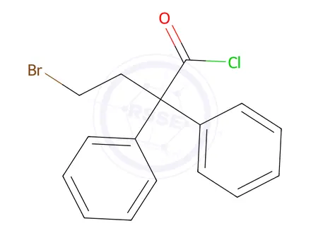 Chemical structure of 4-Bromo-2,2-Diphenylbutyryl Chloride