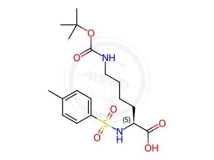 Chemical structure of N6-(Tert-butoxycarbonyl)-N2-tosyl-L-lysine