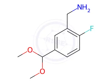 Chemical structure of 5-(Dimethoxymethyl)-2-fluorobenzylamine