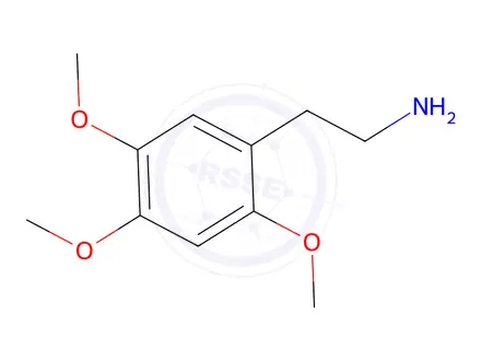 Chemical structure of 2,4,5-Trimethoxyphenylethylamine