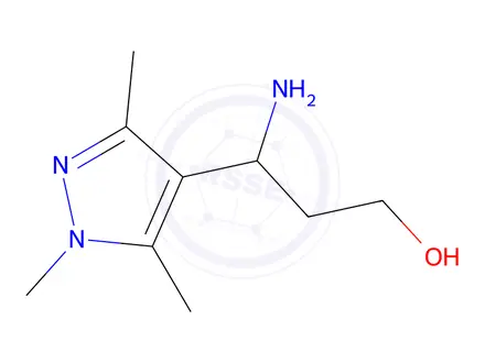 Chemical structure of 3-Amino-3-(1,3,5-trimethyl-1h-pyrazol-4-yl)propan-1-ol