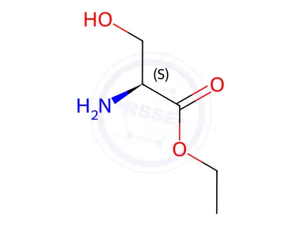 Chemical structure of ethyl 2-amino-3-hydroxypropanoate,HCl