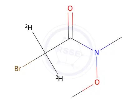 Chemical structure of 2-bromo-N-methoxy-N-methyl(D2)acetamide