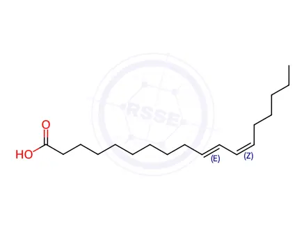 Chemical structure of trans-10,cis-12-Octadecadienoic acid