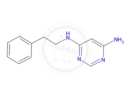 Chemical structure of n4-phenethylpyrimidine-4,6-diamine