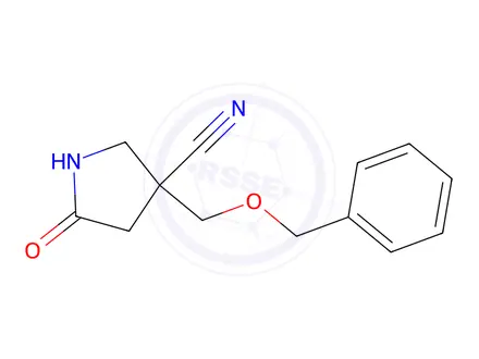 Chemical structure of 3-((Benzyloxy)methyl)-5-oxopyrrolidine-3-carbonitrile