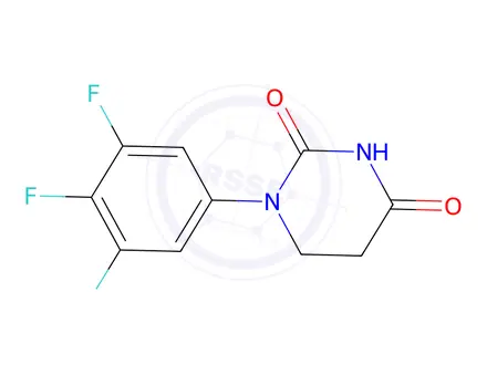 Chemical structure of 1-(3,4,5-trifluorophenyl)hexahydropyrimidine-2,4-dione
