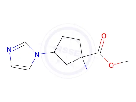 Chemical structure of Methyl 1-amino-3-(1h-imidazol-1-yl)cyclopentane-1-carboxylate