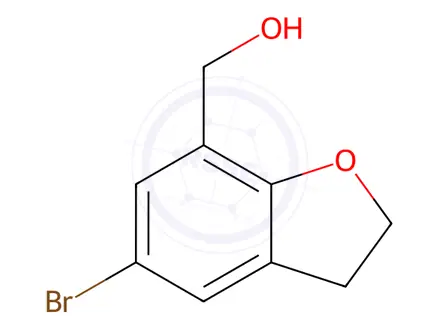 Chemical structure of (5-Bromo-2,3-dihydro-1-benzofuran-7-yl)methanol