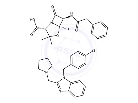 Chemical structure of Phenoxymethylpenicillin Potassium-Impurity A (Clemizol Salt)