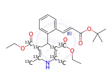Chemical structure of Lacidipine-13C8