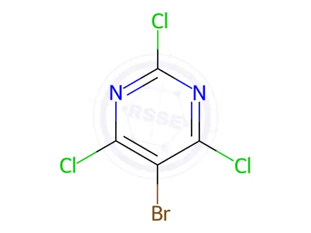 Chemical structure of 5-Bromo-2,4,6-Trichloropyrimidine
