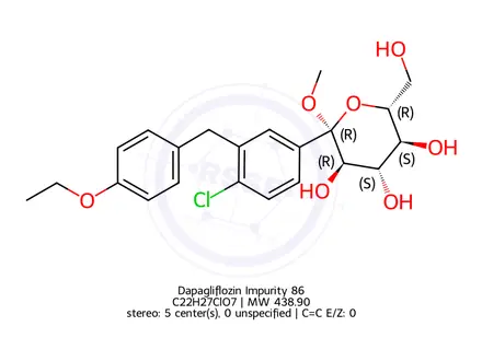 Chemical structure of Dapagliflozin Impurity 445