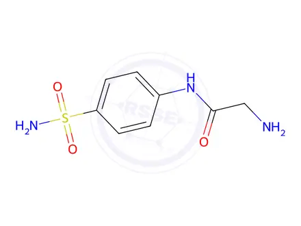 Chemical structure of 2-Amino-N-(4-sulfamoylphenyl)acetamide