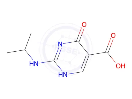 Chemical structure of 2-(Isopropylamino)-4-oxo-1,4-dihydropyrimidine-5-carboxylic acid