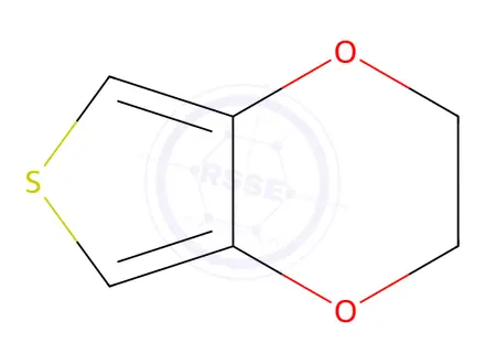 Chemical structure of 3,4-Ethylenedioxythiophene