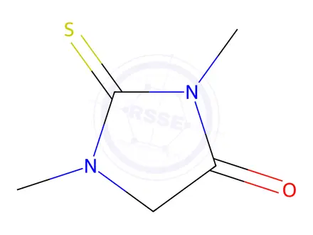 Chemical structure of 1,3-Dimethyl-2-thiohydantoin