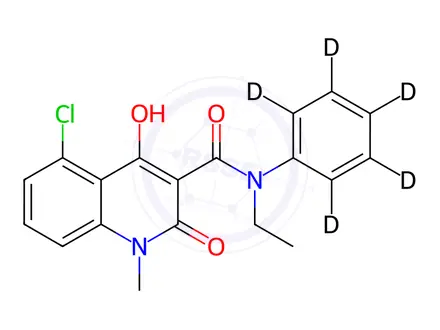Chemical structure of Laquinimod-d5