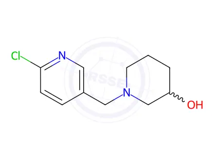 Chemical structure of 1-(6-Chloro-pyridin-3-ylMethyl)-piperidin-3-ol dihydrochloride, 98+% C11H17Cl3N2O, MW: 313.65