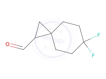 Chemical structure of 6,6-difluorospiro[2.5]octane-2-carbaldehyde