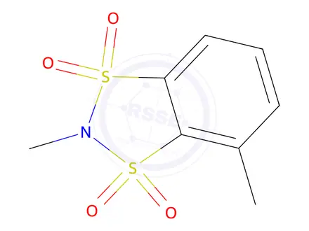 Chemical structure of 2,4-dimethyl-2H-1$l^{6},3$l^{6},2-benzodithiazole-1,1,3,3-tetrone