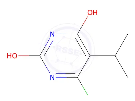 Chemical structure of 6-Chloro-5-isopropylpyrimidine-2,4-diol (Impurity)