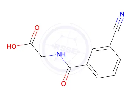 Chemical structure of 2-(3-Cyanobenzamido)acetic acid