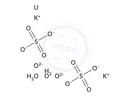 Chemical structure of potassium uranyl sulfate