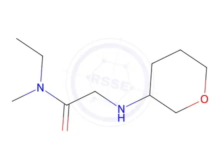 Chemical structure of N-ethyl-N-methyl-2-((tetrahydro-2H-pyran-3-yl)amino)acetamide