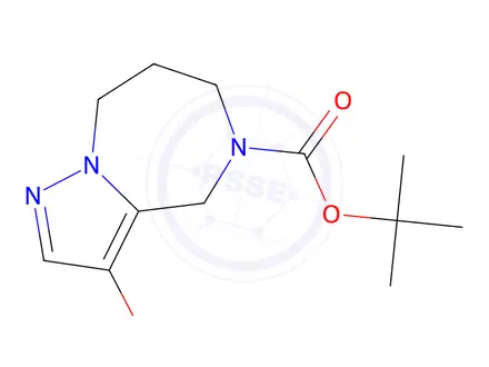 Chemical structure of Tert-butyl 3-hydroxy-7,8-dihydro-4H-pyrazolo[1,5-a][1,4]diazepine-5(6H)-carboxylate