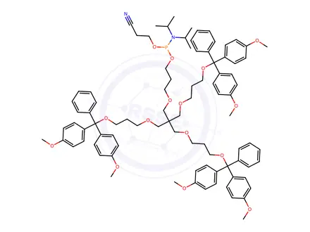 Chemical structure of Long trebler phosphoramidite