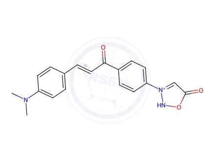 Chemical structure of 1,2,3-Oxadiazolium, 3-(4-(3-(4-(dimethylamino)phenyl)-1-oxo-2-propenyl)phenyl)-5-hydroxy-