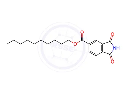Chemical structure of 1,3-Dioxo-2,3-dihydro-1H-isoindole-5-carboxylic acid decyl ester