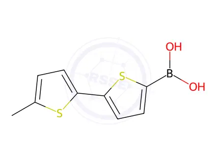 Chemical structure of Boronic acid, B-(5'-methyl[2,2'-bithiophen]-5-yl)-