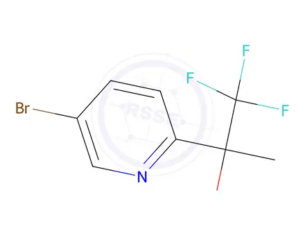 Chemical structure of 2-(5-Bromopyridin-2-yl)-1,1,1-trifluoropropan-2-ol
