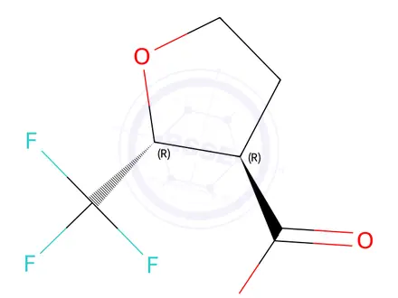 Chemical structure of rel-2-(Trifluoromethyl)tetrahydrofuran-3-carboxylic acid