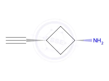 Chemical structure of cis-3-Ethynylcyclobutan-1-amine