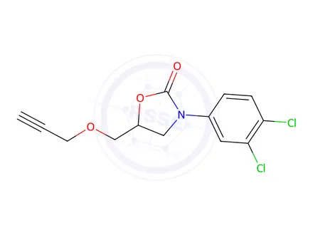 Chemical structure of 3-(3,4-Dichlorophenyl)-5-[(2-propynyloxy)methyl]-2-oxazolidinone
