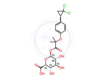 Chemical structure of Ciprofibrate-O-β-Glucuronide