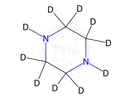 Chemical structure of Piperazine-d10