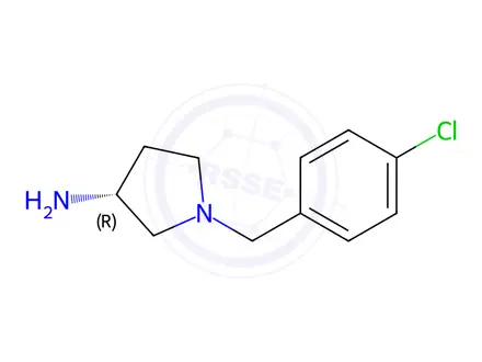 Chemical structure of (R)-1-(4-Chlorobenzyl)pyrrolidin-3-aminedihydrochloride