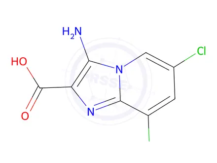 Chemical structure of 3-Amino-6,8-dichloroimidazo[1,2-a]pyridine-2-carboxylic acid