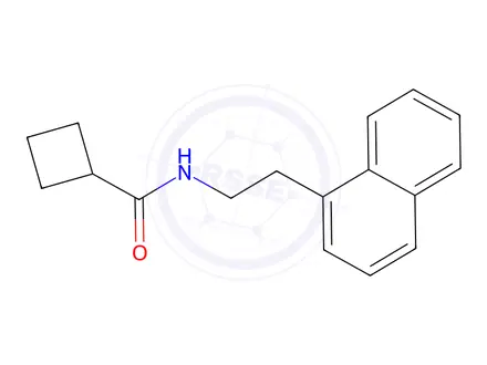 Chemical structure of N-(2-(1-naphthalenyl)ethyl)cyclobutanecarboxamide